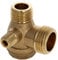 Othmro Air Clapet anti-retour pour compresseur, filetage mâle 20 mm x 16 mm x 10 mm, accessoire pneumatique 3 voies, laiton 3 pièces