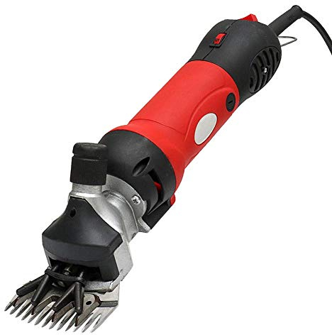 Focket Schafschere, 690 W 2400 U/min 6-Fach Einstellbare Professionelle Elektrische Schafschere Elektrische Tierpflegeschere Wollschere Schere Farm Livestock Haircut Trimmer für Ziegen, Rinder(EU)