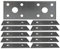 Placa de unión plana galvanizada de acero resistente, plateado