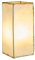Orientalische Tischlampe Janka 30cm Lederlampe Quadratisch Lampe | Marokkanische kleine Tischlampen aus Metall, Lampenschirm aus Leder | Orientalische Dekoration aus Marokko, Farbe Beige Natur