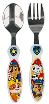 La Pat Patrouille Ensemble de couverts avec fourchette et cuillère