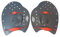 Swimxwin Palette PALMARI Power Nuoto Professionale Forma ergonomica Allenamento Piscina corredate da Elastico (Large, Nero/Rosso)