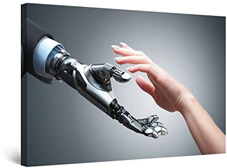 Startonight Bilder - Technologie - Leinwandbilder Moderne Kunst, Wanddeko Kunstdrucke, Wandbilder XXL Wohnzimmer Groß Wand Bild 80 x 120 cm, Tag Nacht Effekt, Elegante Geschenkidee Wand Deko