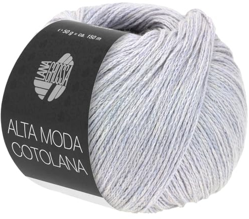 LANA GROSSA Alta Moda Cotolana | Edles Kettengarn aus 45% Schurwolle (Merino superwash), 45% Pima Baumwolle & 10% Polyamid| 50g Wolle zum Stricken & Häkeln | 150m Garn FB 30