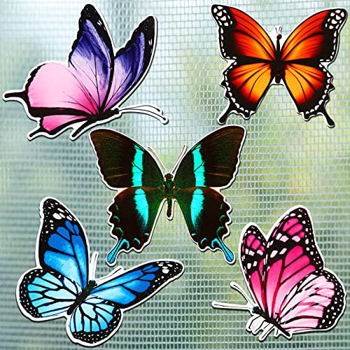 10 Pieces Butterfly Screen Saver Magnets Double Sided Screen Stickers Magnetic Flexible Screen Door Protector Decorative Multicolor Refrigerator Magnets for Screen Sliding Doors