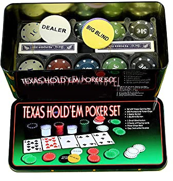 Lynkaye Pokerchip-Set mit Aluminium-Aufbewahrungsbox, Zwei Decks von Standard-Spielkarten, Big Blind, Casino-Stil Chip für Texas, Heimspiele, Pokernächte, Blackjack, Roulette-Spiele, Casino-Partys