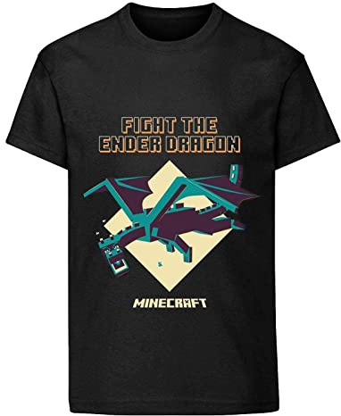 Minecraft Kids - Ender Dragon Unisex T-Shirt schwarz 104 100% Baumwolle Fan-Merch, Gaming