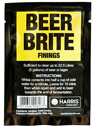 Harris Homecraft Beer Brite Sachet - Beer Finings - Treats 5 gallons (22.5 litres) - Quick and Effective
