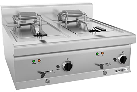 GGM Gastro | EFK800-EN | Elektro Doppelfritteuse - 10+10 Liter - 18 kW