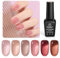 Beetles Jelly Gel Nail Polish Set, 6 Colours Drunk on Wine Neutral Sheer Nude Pink Red Gel Polish Kit Translucent Soak off Uv Nail Gel DIY Home Manicure Gift for Girls