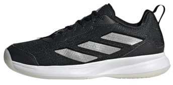 adidas Women's Avaflash Low Tennis Shoes, Core Black/Silver/Cloud White, 7.5 UK