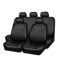 FURLOU 9 Stück Sitzbezüge Auto für Opel Astra J Astra K Astra H Astra G Astra-H Sri Astra J 2000-2023, Pu-Leder Autositzbezüge Set Wasserdicht Atmungsaktiver Innenraum Zubehör,Black