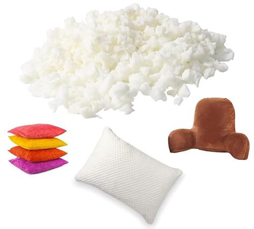 Sitzsack-Nachfüllpackung, geschredderte Memory-Schaum-Füllung, flauschige Sitzsack-Füllung ohne Gel, Premium-Sitzsack-Füllung, hochdichter Memory-Schaum-Nachfüllpack (1 kg)