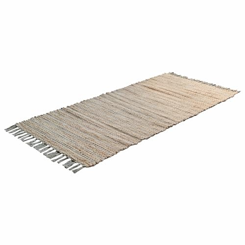 Loberon Teppich Voyage, dezentes Streifendesign, ländlich rustikaler Stil, flachgewebt & strapazierfähig, Wohn-Accessoire, Wohntextilien, Jute, Viskose, Baumwolle, braun/grau