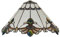 AIBOTY Mission Lampenschirm Ersatz 13X9 Zoll Grün Rot Weiß Tiffany Buntglas Lampenschirm Nur Mit Kappe Passend Für Tischlampe Stehlampe Lesepult Lampe Decke Pendelleuchte Kronleuchter,Weiß
