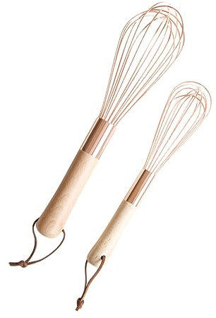 Garneck Schneebesen Mit Holzgriff Sahneschläger Aus Edelstahl Zum Backen Manueller Schneebesen