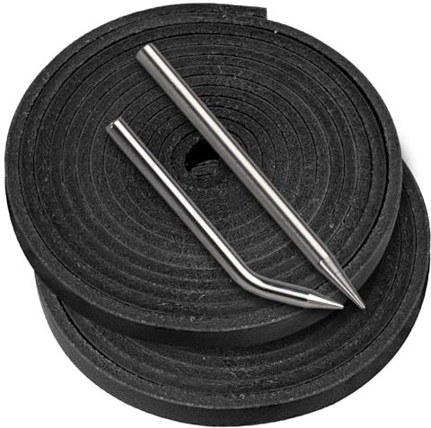 Baseball-Handschuh-Spitze, Reparaturset, Softball, 2 Lederschnürsenkel und 2 Schnürnadeln für Fanghandschuh (schwarz)