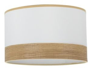 Pantalla Pie Salon Cloe E27 Blanca/madera-clara 40dx40dx20h