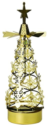 Drehbarer Teelichthalter, dekorativer Ständer für Zuhause, lustige Weihnachtskerze, kreativ, hohler Halter
