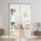 Cortina para puerta EVA magnética Termoaislante Transparente 90x205cm，Cortina de protección aislante, protección contra el frío y protección térmica en invierno，impermeable，Cierre automático