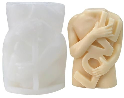 Molde de silicona para cuerpo humano, molde de silicona para cuerpo humano, forma de vela, molde de silicona para hacer velas, forma de cuerpo humano, forma de carta de amor, molde de silicona