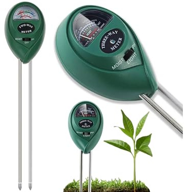 Przydasie 3-in-1 Bodenmessgerät für Pflanzen – Feuchtigkeits-, pH- und Lichttester, ideal für Garten und Zimmerpflanzen, ohne Batterien, präzise Ergebnisse für optimale Pflanzenpflege