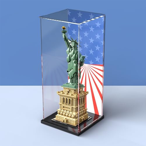 Vitrine aus Acryl für Lego 21042 Statue of Liberty, robuster Schutz für Ihr Sammlerstück (Modell nicht im Lieferumfang enthalten), Option C