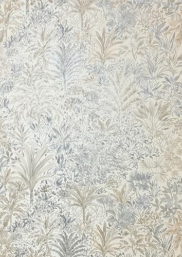 Vymura M95678 Capri Palm Landscape Italian Heavyweight Vinyl Wallpaper, Natural/Grey