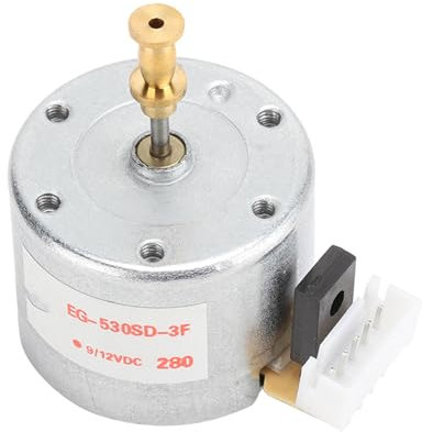 Kodrily 1Pcs Replacement Motor for Record Player, 3 Speed 33/45/78RPM Brush Electric Turntable Motor DC 12V CW with 25mm 1in Mounting Hole for Most 3 Speed Turntables, EG-530SD-3F