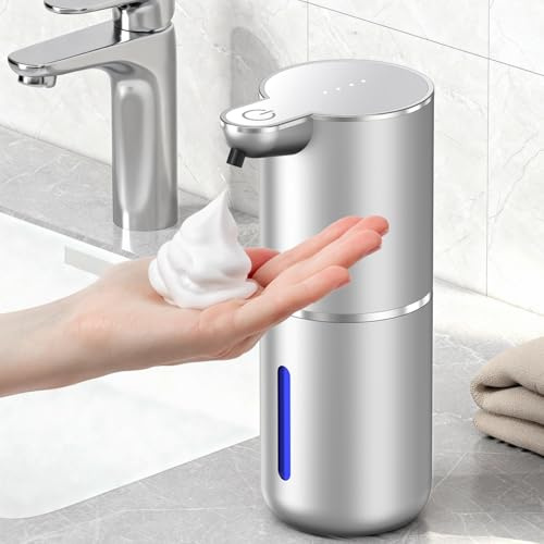 Seifenspender Automatisch,380ml Elektrischer Wandmontage Berührungsloser Seifenspender mit Sensor,USB Wiederaufladbar IPX5 Wasserdicht Schaumseifenspender für Bad,Küche