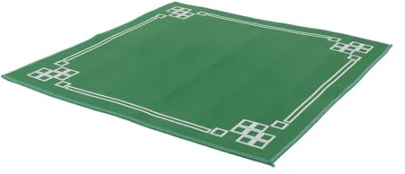 HEALSOPTHY rutschfeste Mahjong Tischmatte 70cm Grün für Spieltisch | Polyesterfaser, Geräuschdämmend und Verschleißfest, Schützt Tischoberflächen, für Mahjong und Karten