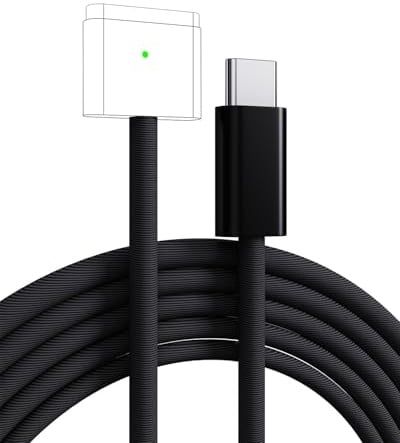 Cable de carga USB C a magnético, 3 cables, 140 W para MacBook Air/Pro | Para MacBook Air M2 2022/M2 2023/M3 2024/M4 2025 (15''/13''), MacBook Pro M1/M2/M3 (16/14 2024/2023/2021) tipo C 2M