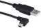LARRITS Extra Long Mini USB Cable 90 Degree Left Angle Charge Cord With 5pcs Wiring Clips For Garmin Dash Cam Car Dashcam GPS Navigator DVR Camera GoPro (5 Meters Left Angle)