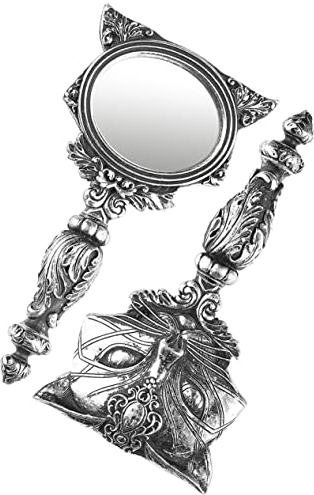 Alchemy England Sacred Cat Frauen Handspiegel silberfarben Polyresin Everyday Goth, Gothic