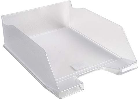 Exacompta 11523D 4er Pack Premium Briefablage Combo Maxi DIN A4. Ideale Briefkörbe für Ihre Organisation. Robuste und stapelbare Ablagekörbe kristall