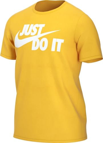 Nike Men's Shirt M NSW Tee Just Do It Swoosh, University Gold/White, AR5006-739, L