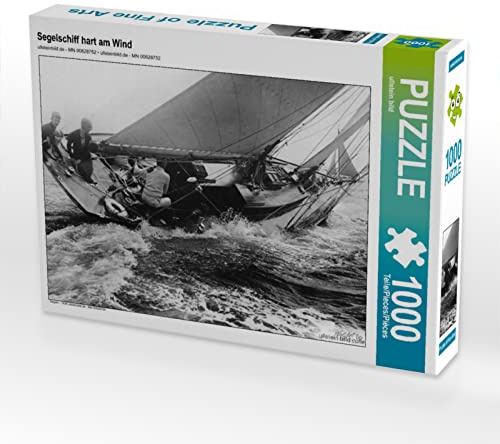 CALVENDO Puzzle Segelschiff hart am Wind 1000 Teile Puzzle quer | Lege-Größe cm Foto-Puzzle für glückliche Stunden