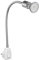 ledscom.de Steckdosenlampe LESCH Leselampe Schwanenhals Schalter Chrom + GU10 LED, PAR16, warmweiß, 6,05W, 374lm, 70°, 3-Stufen-Dimmer