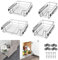 UISEBRT 4x Küchenschublade Teleskopschublade 60cm Schlafzimmerschublade Organizer Küchenschrank Küchen Regal Korbauszug Vollauszug 20kg Belastbar