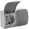 ORNO OE-7106(GS)/GR Enchufe Superficie 2x2P+Z Schuko IP44