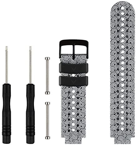 Correa de Repuesto Garmin para Forerunner 235/735xt/220/230/620/630, Approach S20 S5 S6 - Pulsera de Silicona para Reloj Inteligente de Running y Golf