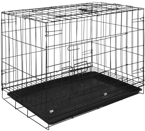 SPRINGOS Gitterkäfig Gitterbox Bodenwanne Zwei Türen 60 x 50 x 42 cm