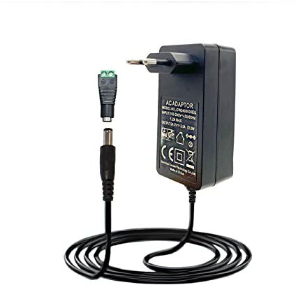 GIDEALED 24V 3A Netzteil Adapter, DC24V Netzteil 3000mA 72W AC zu DC Konverter Transformator 100~240V Eingang mit 5.5 x 2.1mm Ausgang EU Stecker für 24V LED Streifen LED Treiber