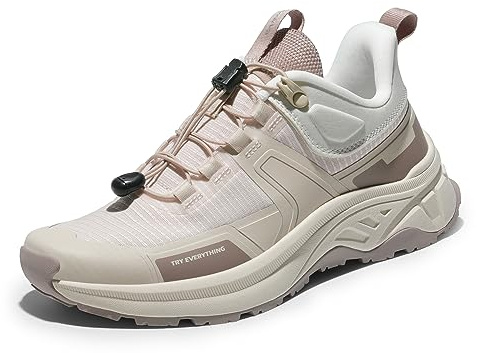 NORTIV 8 Scarpe Trekking Donna Leggere | Tomaia resistente in Oxford e TPU senza cuciture, allacciatura rapida a cordini e suola testurizzata per massima trazione
