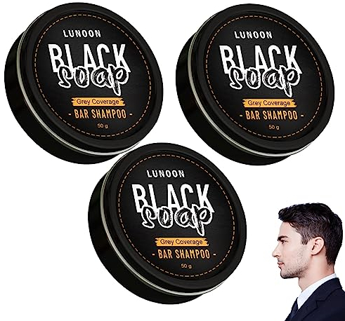 GrauGlanz - Haar Revitalisierungsbar, Grau Glanz Seife, Natürlich Graue Haarentfernungsseife, Solid Shampoo Bar, Haar Verdunkelung Festes Shampoo, Haarseife für Graues Haar (3PCS)