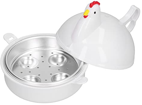 Rapid Egg Cooker, 6 Egg Capacity Electric Egg Cooker with Auto Shut Off Feature, Heat Resistant Microwave Eggs Boiler, Hen Shape Design Egg Cooker