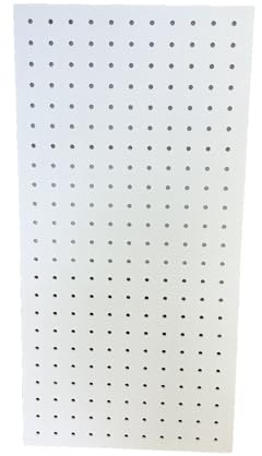 Party Decor White Wall Mounted MDF Peg Board - Size - 1000mm x 500mm - 6mm Holes - Great as Tool Organiser - To be used with Wooden Dowels 6mm not included with item