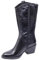 Mjus Stivale texano Donna Denver T82301 in Pelle Nera Black, 41