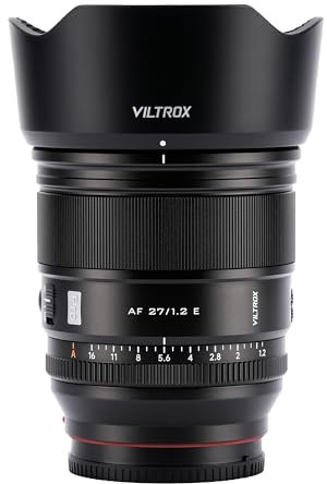 VILTROX PRO 27mm f/1.2 E for Sony e-Mount, Auto Focus Prime Lens for Sony E Mount Mirrorless a7 a6700 a6500