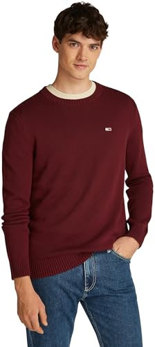 Tommy Jeans Homme Tjm Slim Essntls C-neck Sweater Dm0dm18370 Pull-over, Violet (Deep Rouge), M EU